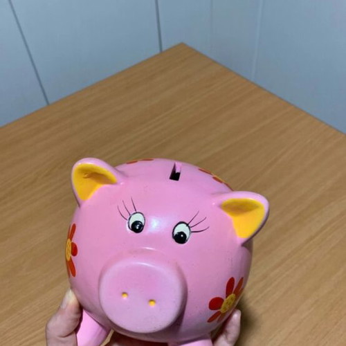 Money bank like new, set of two decorative piggy banks