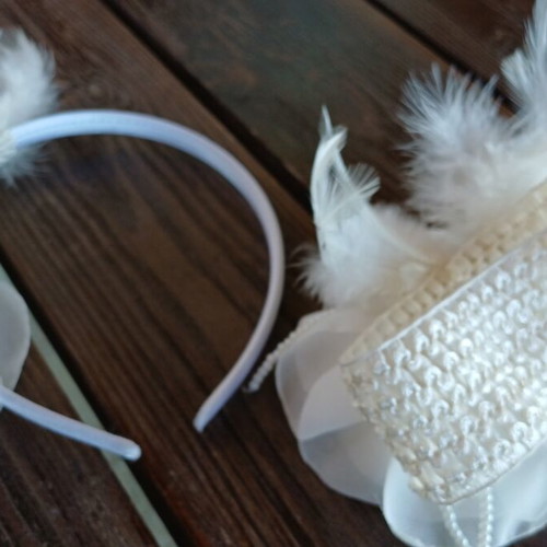 Handmade wedding set with hairband and arm bracelet new