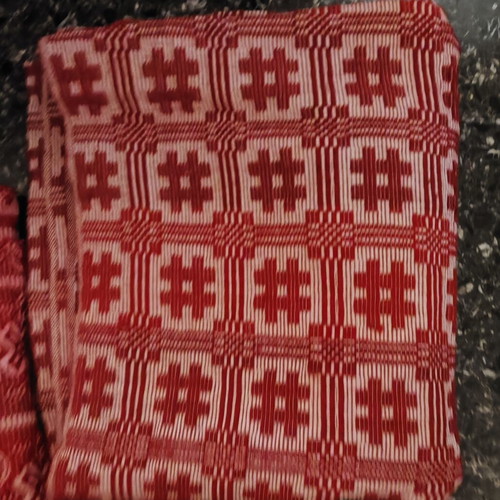 Vintage woven and knitted traditional blankets