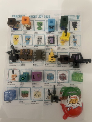 Minecraft Kinder figure set new