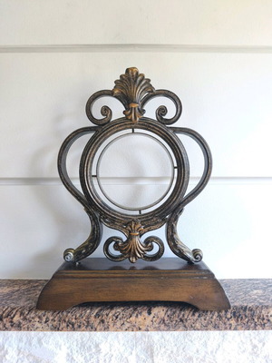 Vintage Baroque Clock Base like new, metal and wood