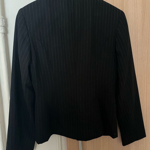 Black striped jacket like new, size M