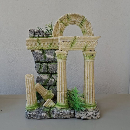 Aquarium decoration Ancient ruins used, safe for freshwater