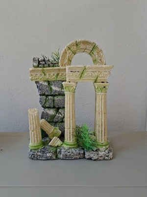 Aquarium decoration Ancient ruins used, safe for freshwater
