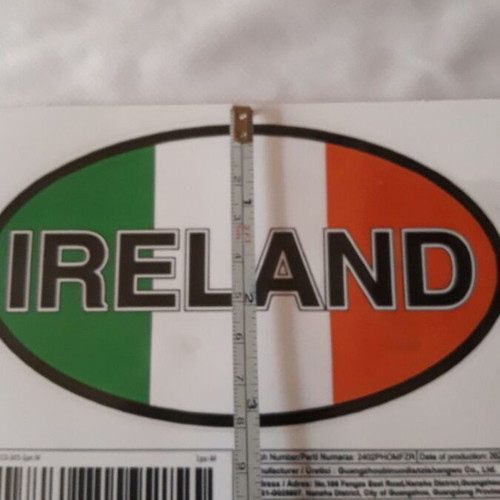 Ireland large oval sticker waterproof and indelible new