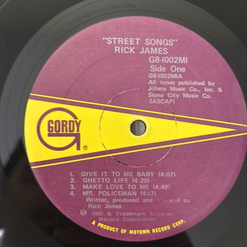 Rick James Street Songs vinyl record used, R&B Soul