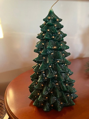 Large Christmas Tree Decorative Candle like new