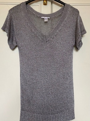 Mango short-sleeve blouse used, gray, size S