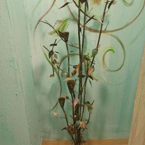 Decorative floor candle holder handmade used