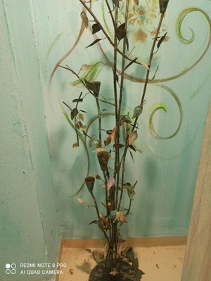 Decorative floor candle holder handmade used