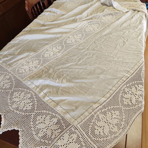 Handmade curtain 200x210 like new, beige