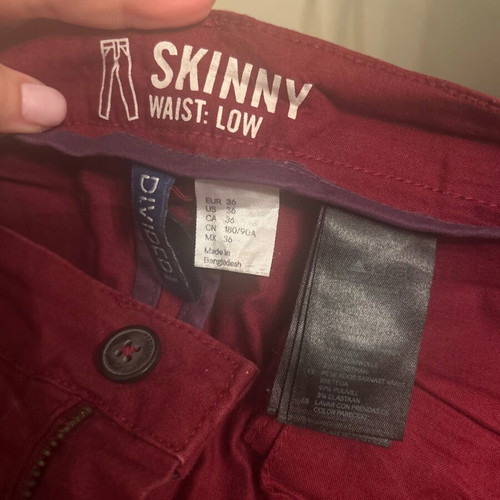 Pants used, size 36, red