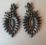 Earrings with clasp like new, black