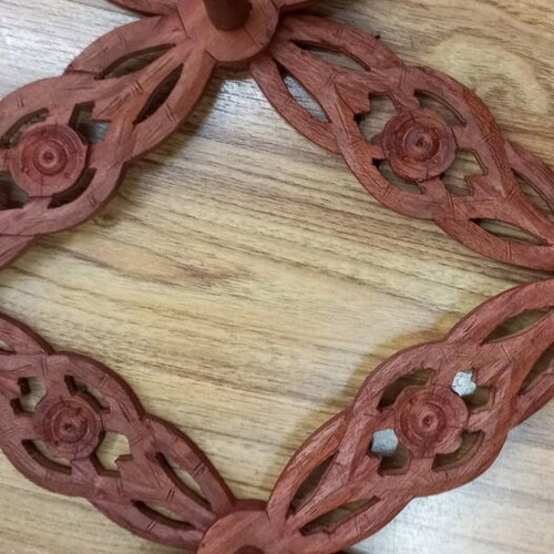 Vintage wooden expandable wall hanger made of sheesham wood like new, boho style