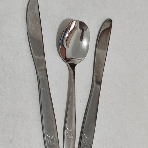 Vintage Cyprus Airways Cutlery Set used with signs of wear