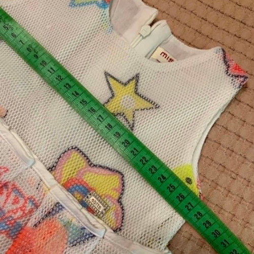 Evita baby dress with colorful designs and inner lining like new, size 1