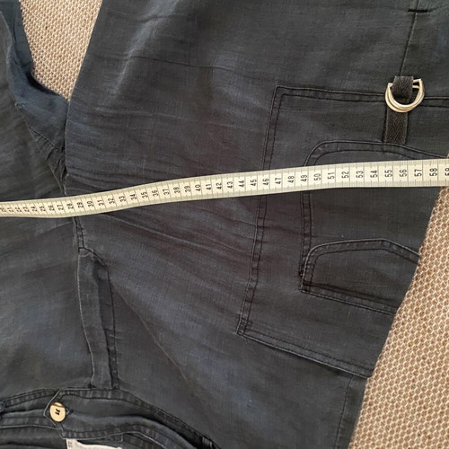 Women's linen cargo shorts like new, charcoal gray, size M/L