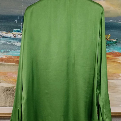 Massimo Dutti shirt new viscose green size 42