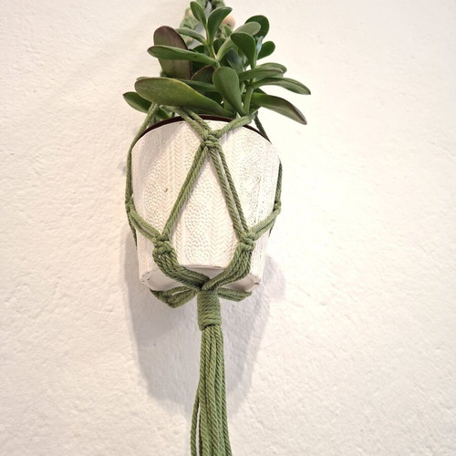 Macrame plant hanger handmade, new, 63 cm length