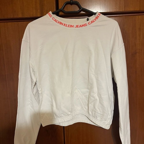 Calvin Klein sweater like new, white, size S