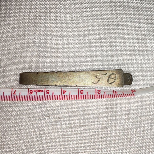 Vintage Silver Tie Clip 800 with Handmade Monogram G. Th used