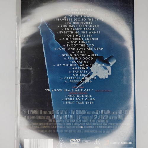 George Michael Live In London 2xDisc DVD, 2009, pop