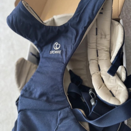 Stokke MyCarrier μπροστινός και πίσω μάρσιπος, Deep Blue, οργανικό βαμβάκι