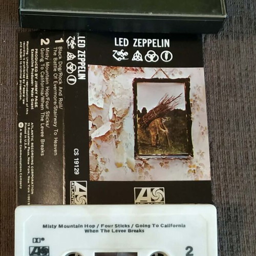 Led Zeppelin Untitled cassette tape used, original 1970s Atlantic reissue