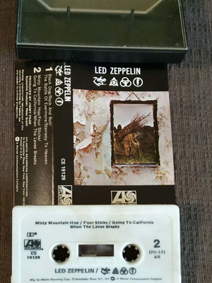 Led Zeppelin Untitled cassette tape used, original 1970s Atlantic reissue