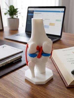 3D Anatomical Model of Knee Joint new, detailed and colored