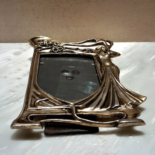 Αντίκα κορνίζα Art Nouveau μπρούτζινη σαν καινούργια, Belle Époque