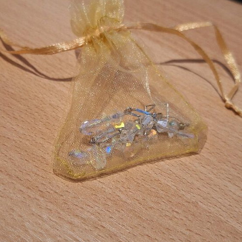 Crystal earrings new, length 8 centimeters
