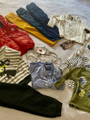 Next clothing set like new for 3-year-old boy, size 98 cm, blue and green
