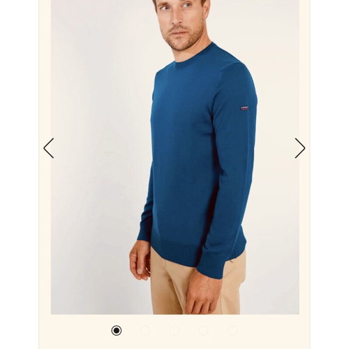Armor Lux Damgan Pullover new men's sweater 100% merino wool blue M