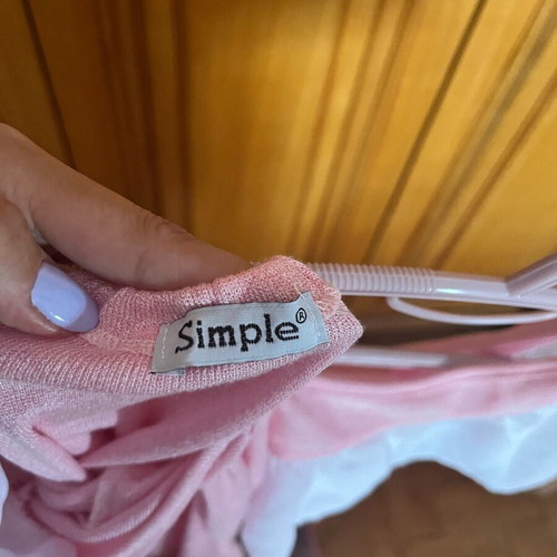 Simple blouse like new, size L, pink