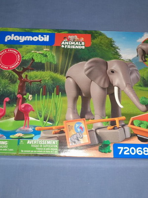 Playmobil 72068 Animal and Friends Φροντιστής ζωολογικού πάρκου με ελέφαντα και φλαμίνγκο καινούργιο