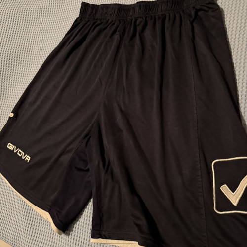 Givova black sports shorts used with embroidered logo