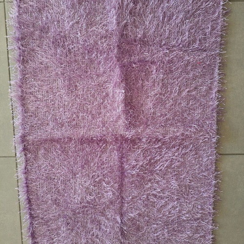 Fluffy rug new, lilac purple 60x90 cm