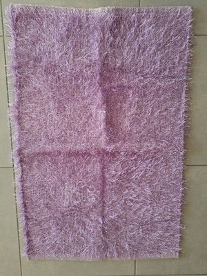 Fluffy rug new, lilac purple 60x90 cm