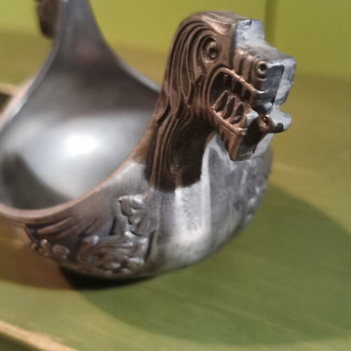 Vintage Viking Konge Tinn decorative pewter bowl like new