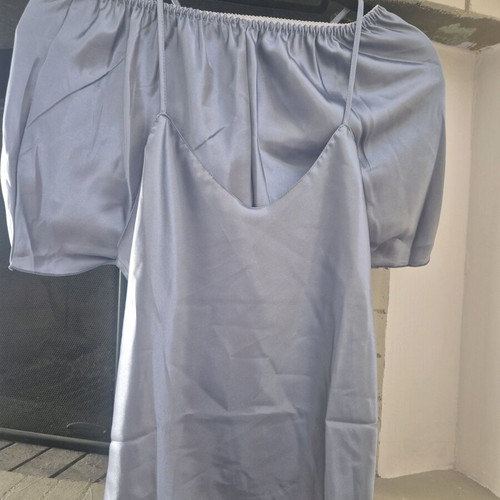 Primark satin pajama set new, gray and blue