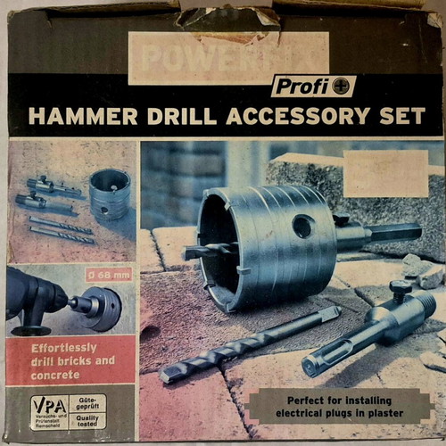 Powerfix Profi Hammer Drill Accessory Set new for brick and concrete