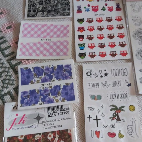 Nail sticker tattoos new, various designs