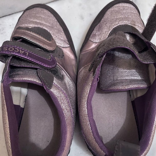Lacoste sneakers women's No.38 brown with purple, like new