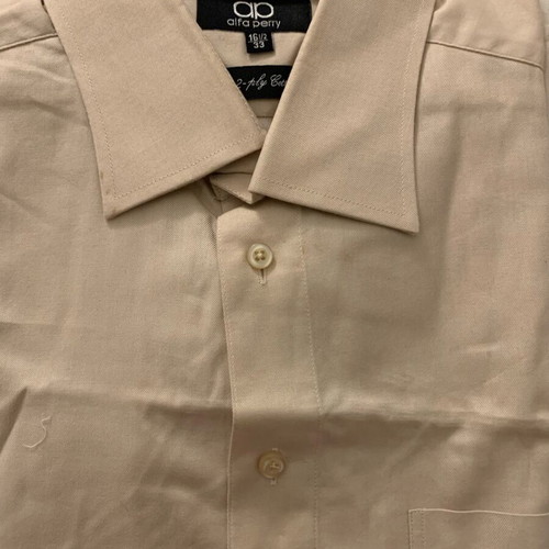 Alfa Perry men's shirt new, beige, 100% cotton