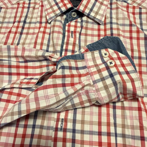 Manetti men's long-sleeve shirt, size S, slim fit style
