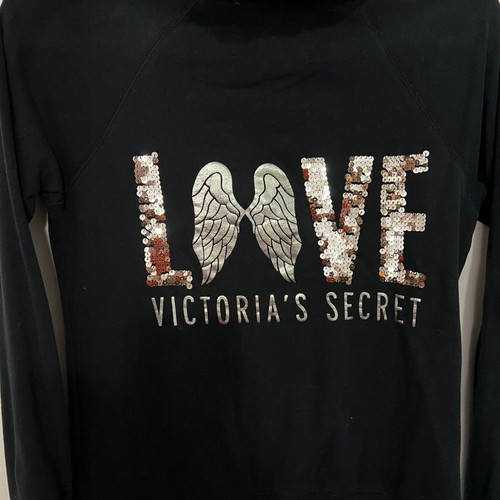 Victoria's Secret tracksuit, loose fit, black, M-L