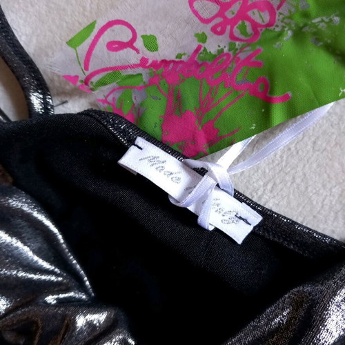 Bambolita top new, silver, size S