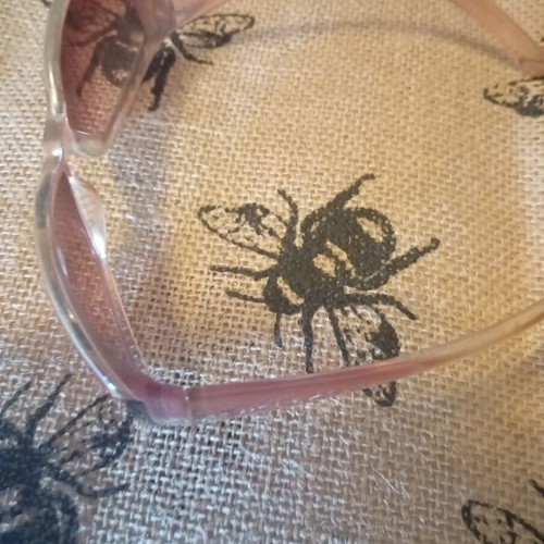 DKNY sunglasses used, pink and brown