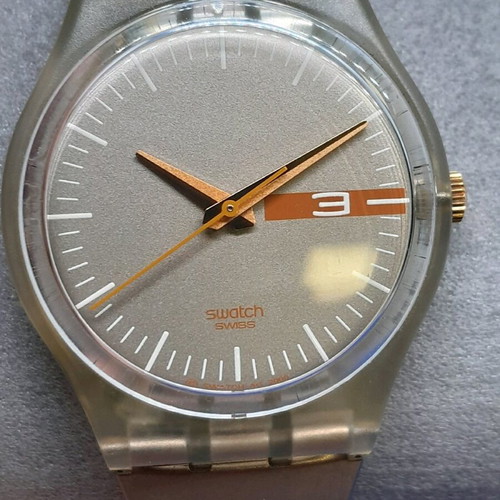 Swatch watch new, beige